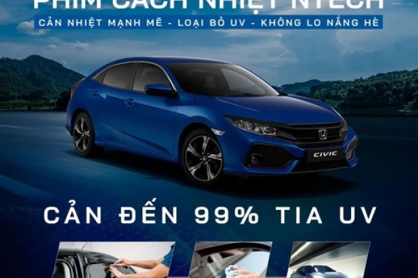 Dán phim cách nhiệt ô tô Ntech - Phim giá rẻ uy tín Hàn Quốc