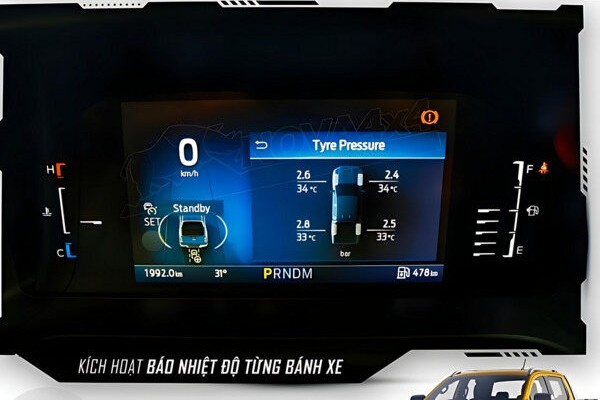 Cảm Biến Áp Suất Lốp Tích Hợp Màn Hình: An Toàn Vượt Trội