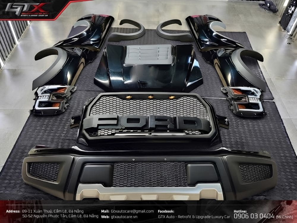Các thành phần chính của bộ kit Ford Ranger