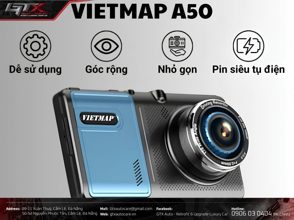Camera hành trình Vietmap A50 cho xe hơi