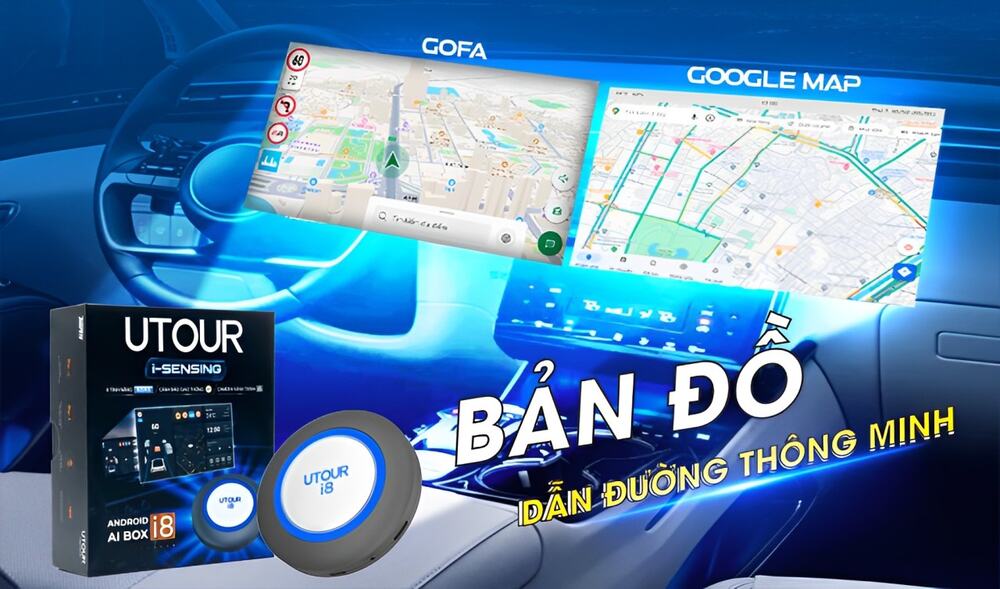 Utour i8 tích hợp bản đồ chỉ dẫn đường đi