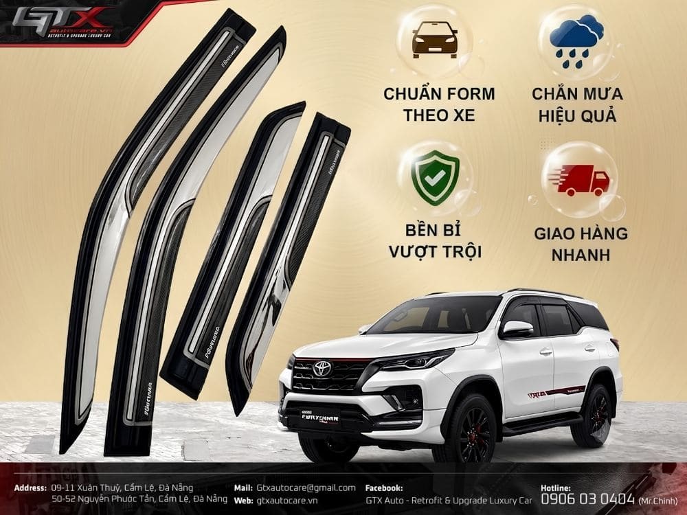 Vè che mưa Fortuner đem lại nhiều công dụng hữu ích