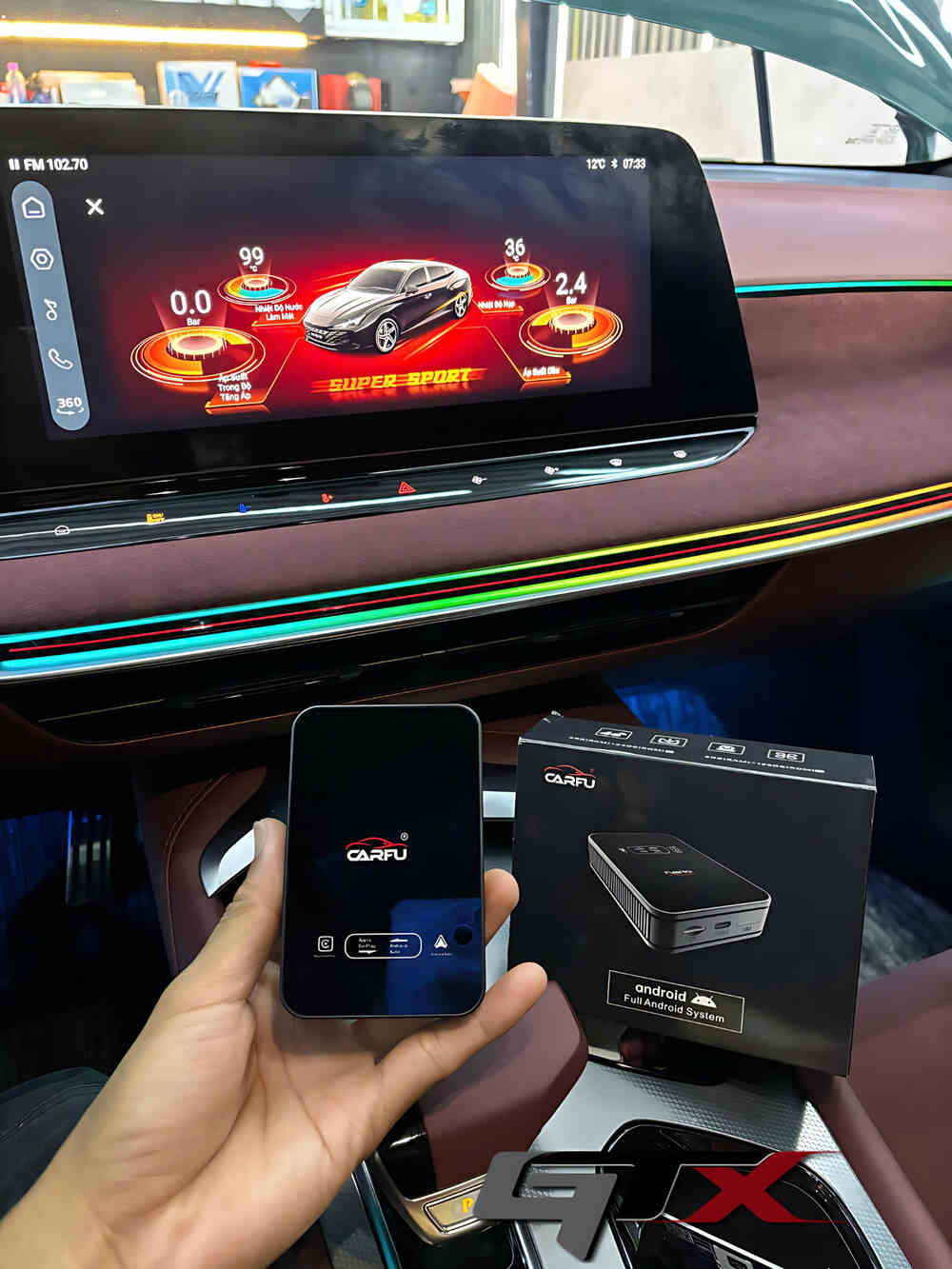 Android Box Carfu dành cho xe MG7