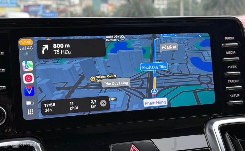 Bản đồ Apple Maps trên Mazda 3