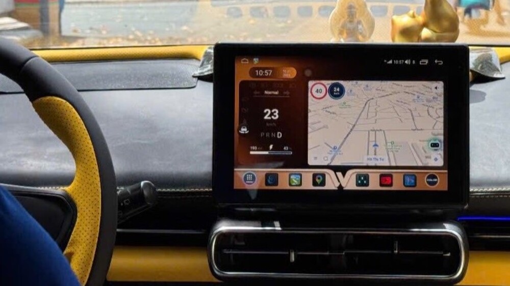 Bản đồ chỉ dẫn trên màn hình Android.