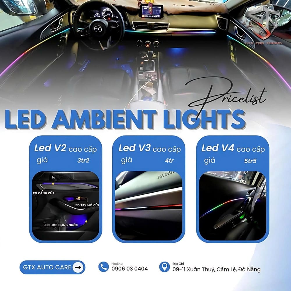 Bảng giá dịch vụ Led viền nội thất Luxury Ambient Light