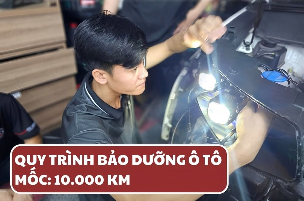 Bảo dưỡng cấp 2 sau khi xe di chuyển được 10.000km