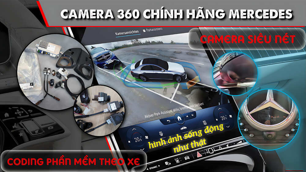 Bộ camera chính hãng theo xe Mercedes