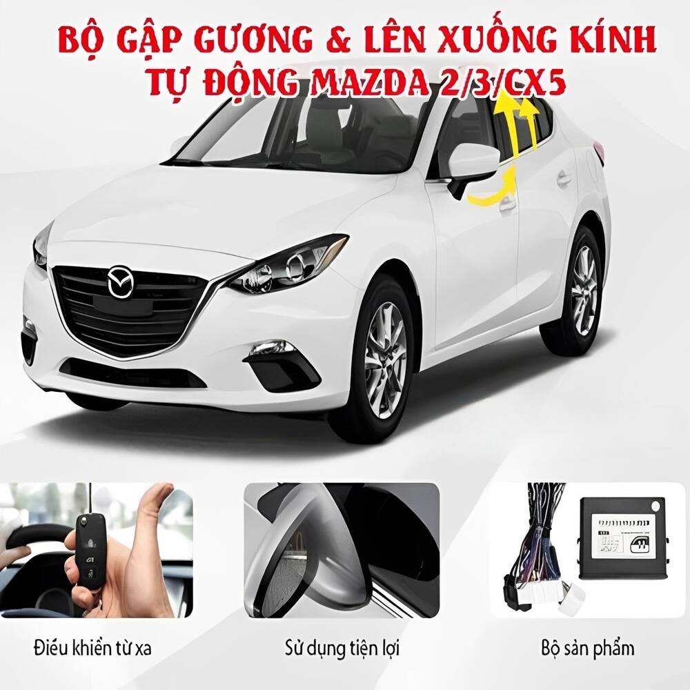 Bộ gập gương lên xuống kính tự động Mazda 3
