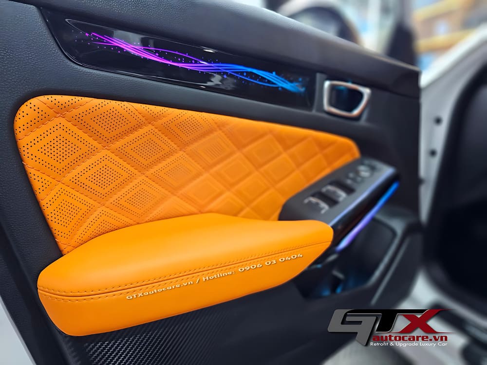 Bọc da Nappa cho tapi cửa xe Civic