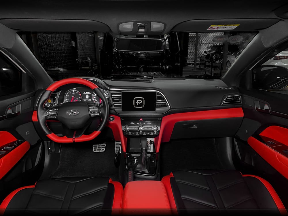 Bọc da taplo cho nội thất Elantra