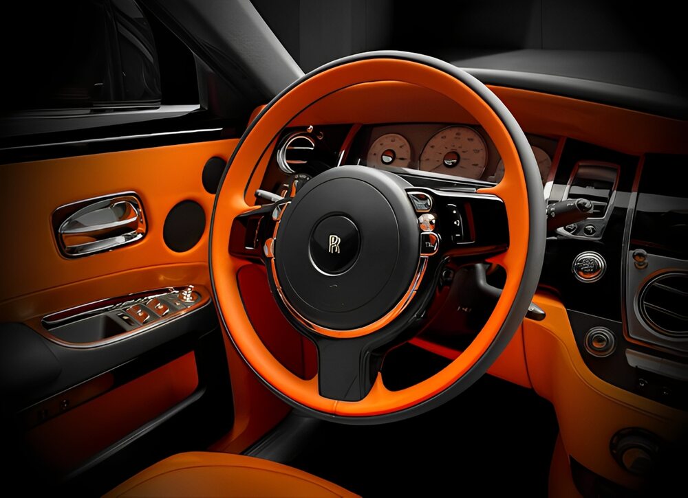Bọc da vô lăng xe Rolls Royce