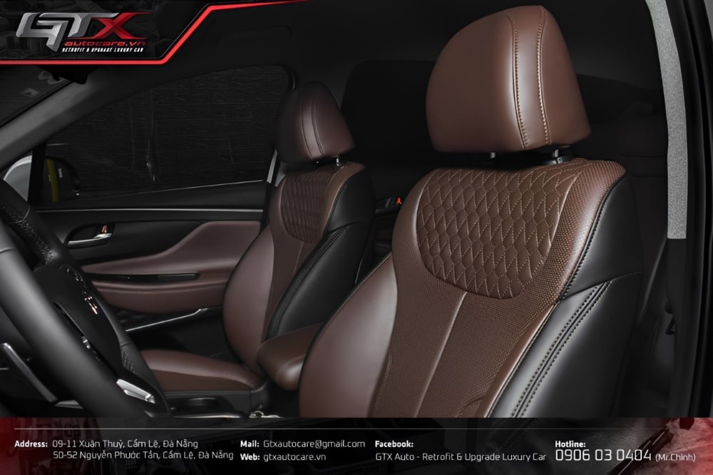 Mẫu ghế da cho xe Hyundai Santafe