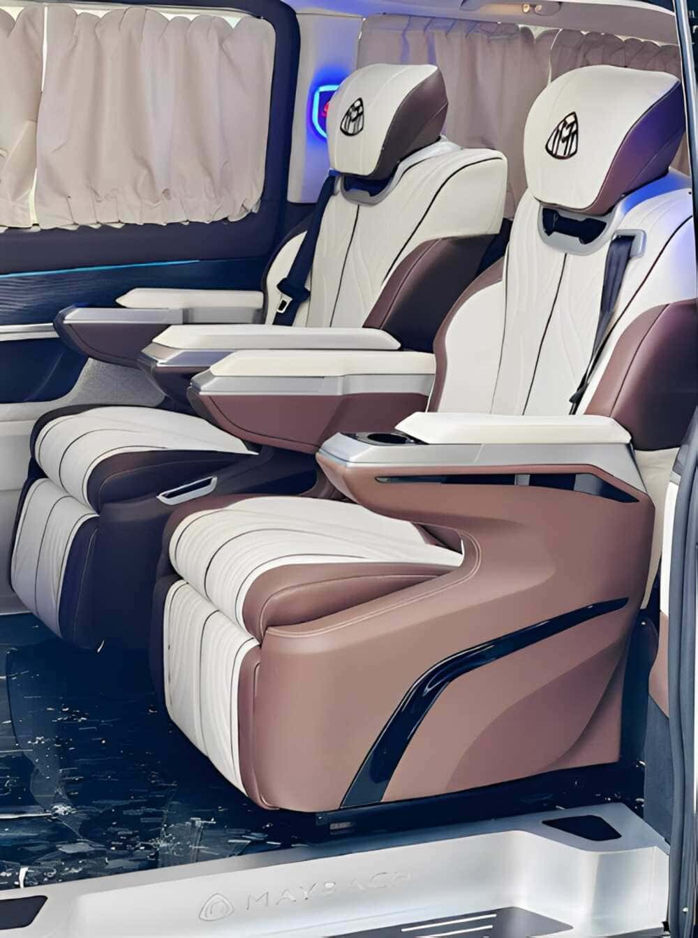 Bọc ghế da trên xe Limousine 