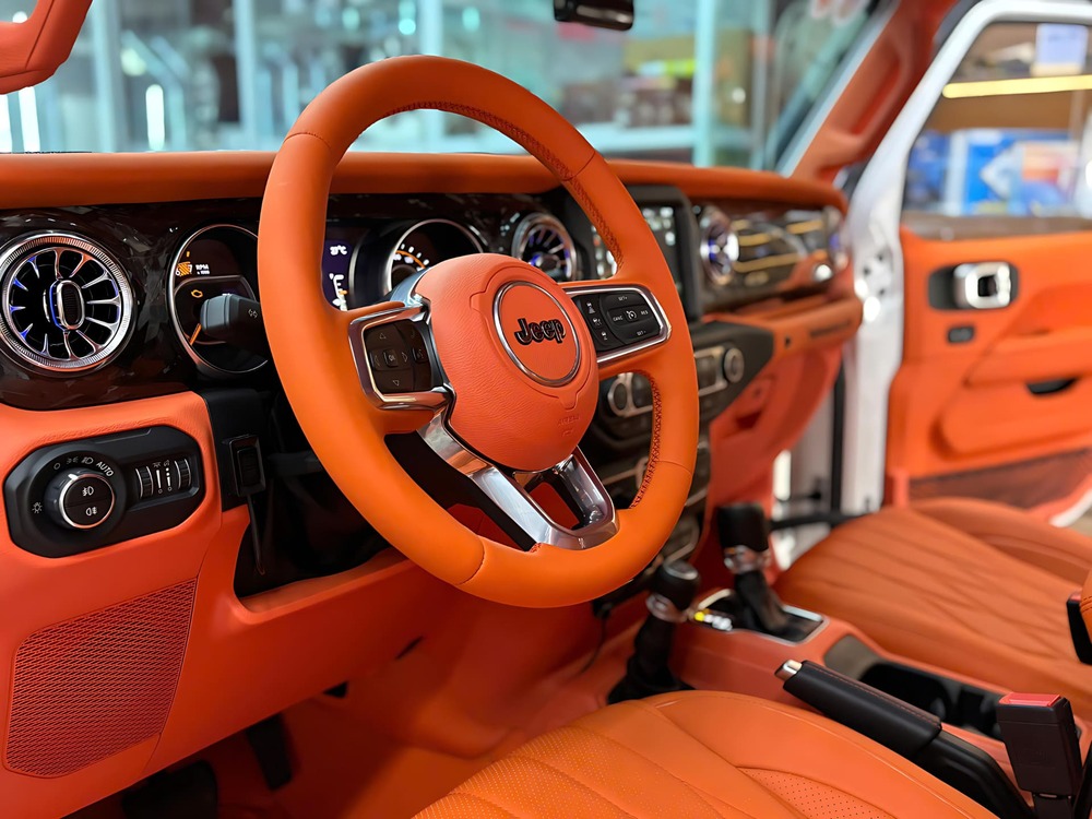 Bọc vô lăng cho xe Jeep Wrangler