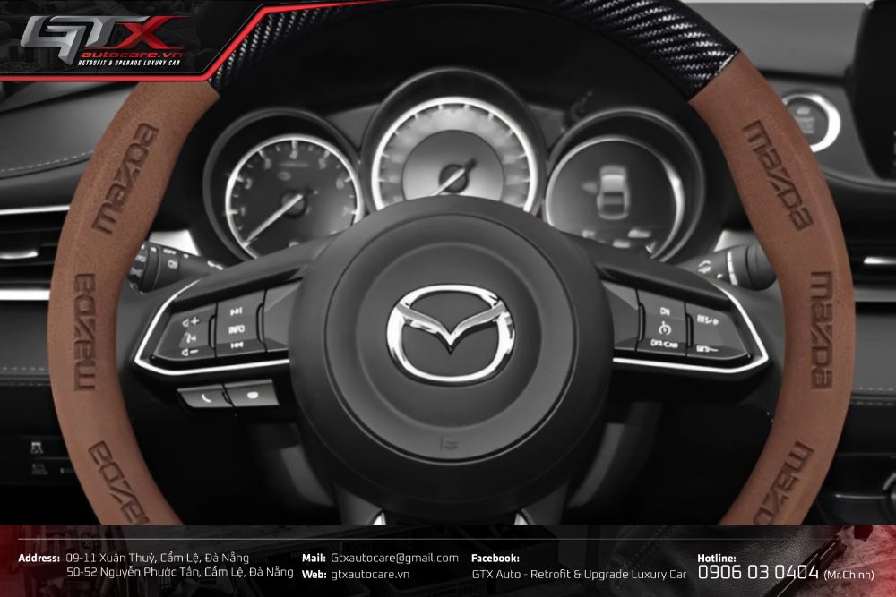 Bọc da vô lăng Mazda CX-8