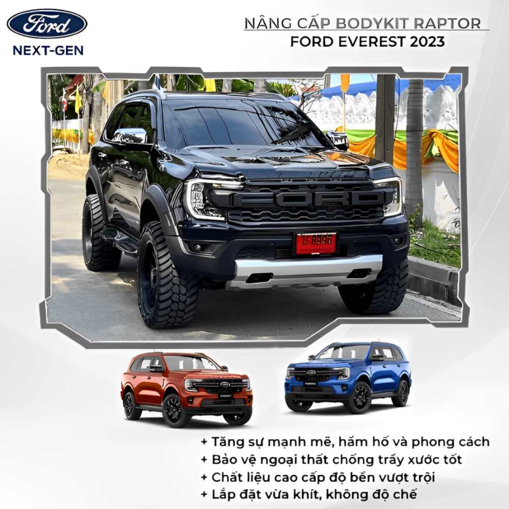  Nâng cấp body kit Ford Everest-Raptor