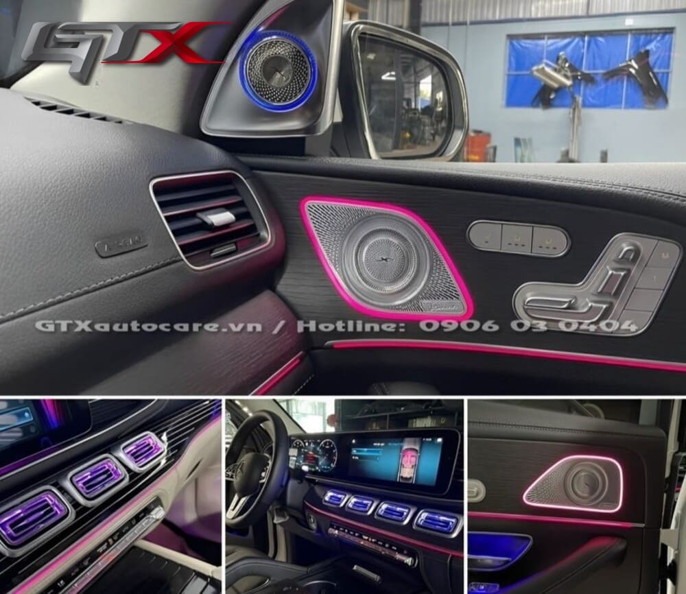 Các chi tiết LED viền và cửa gió cho xe