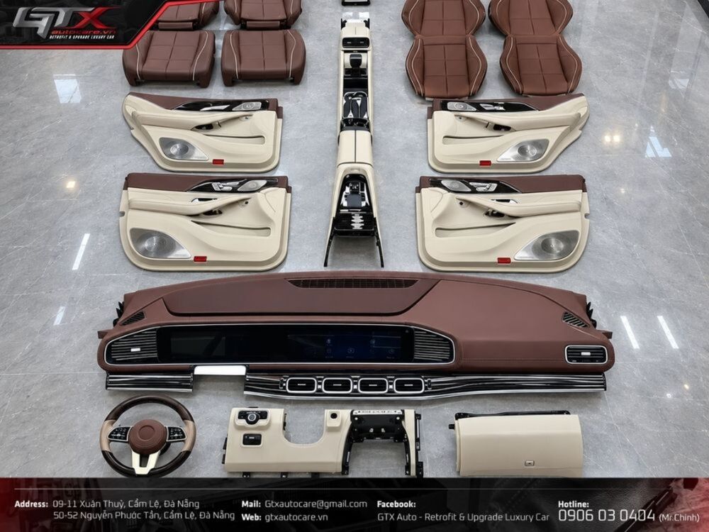Các hạng mục nâng cấp nội thất MIDDLE cho Mercedes ML/GLE W166 2013-2019 theo phong cách W167 Maybach
