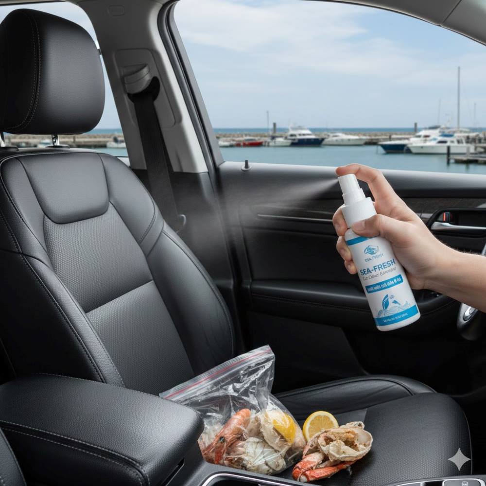 Cách khử mùi hải sản trên xe ô tô