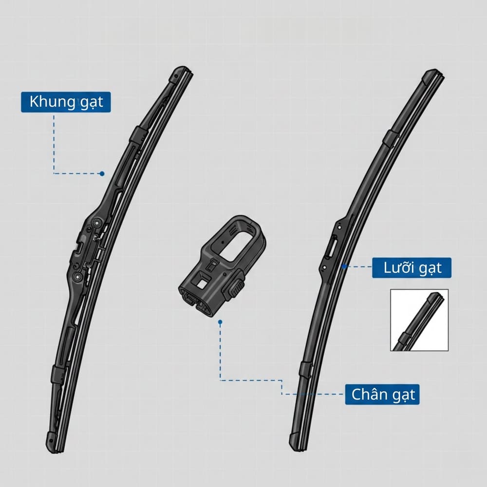 Cách phân biệt gạt mưa xe Mercedes