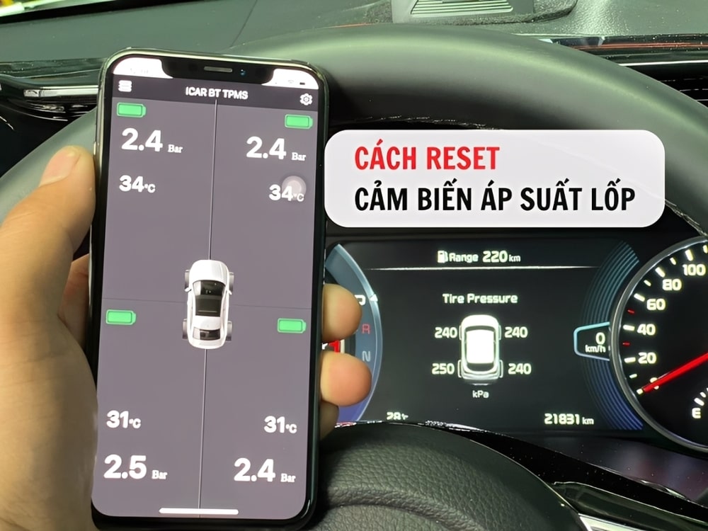 Cách reset cảm biến áp suất lốp cho ô tô