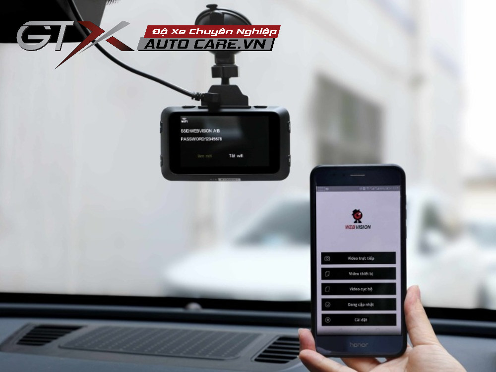 Camera hành trình kết nối với smartphone