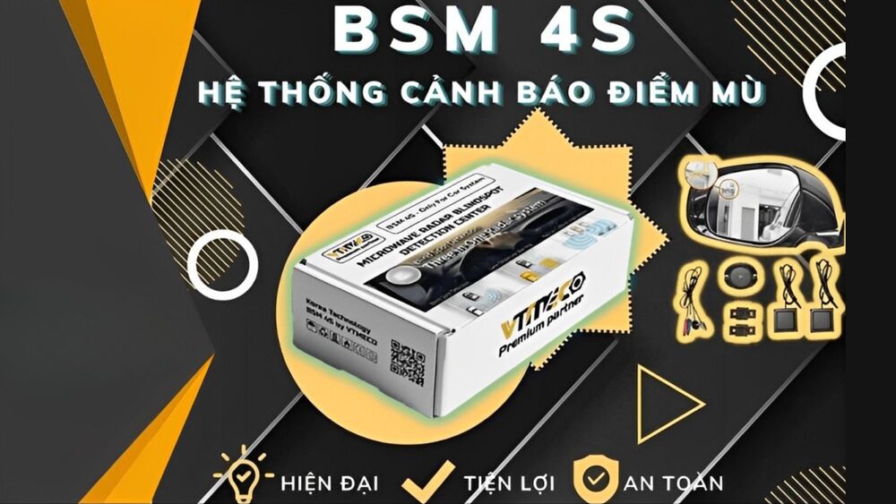 Cảnh báo điểm mù BSM 4S của thương hiệu VTMECO