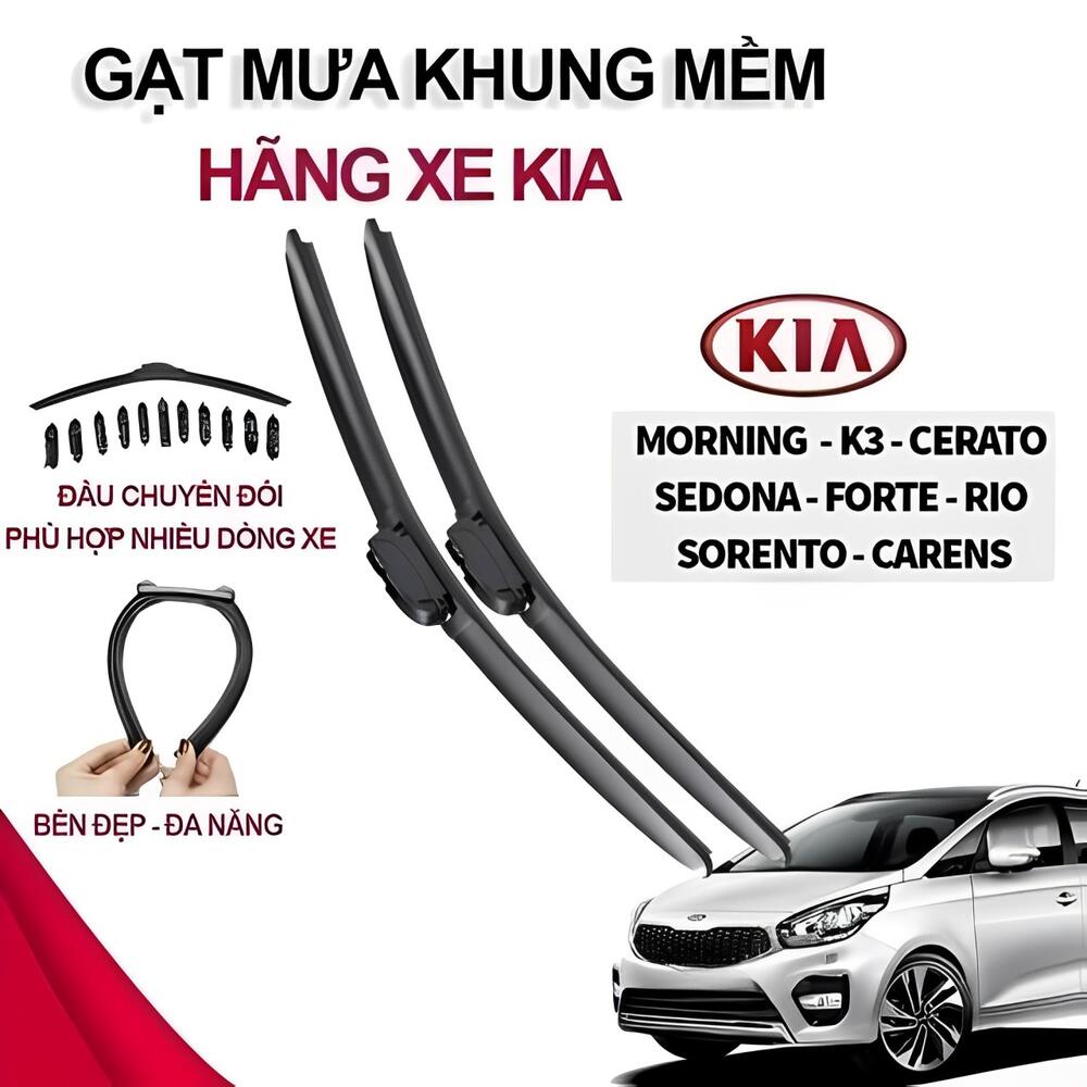 Cặp gạt mưa khung mềm không xương dòng xe Kia