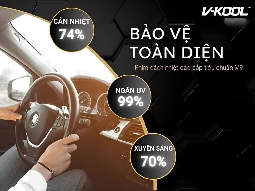 Dán phim cách nhiệt ô tô V-Kool