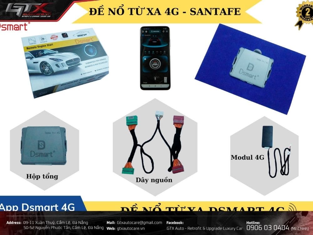Đề nổ từ xa DSMART 4G SANTAFE 