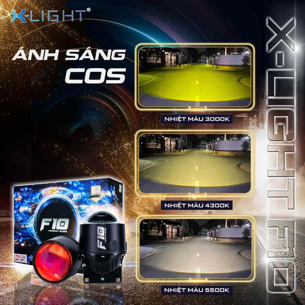 Đèn gầm ô tô tích hợp 3 loại nhiệt màu