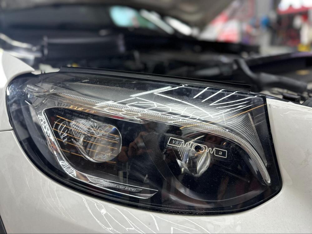 Đèn ô tô sau khi khắc phục 