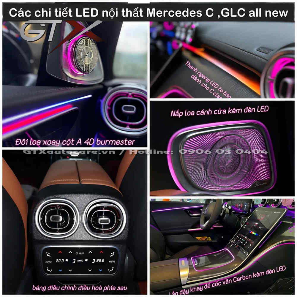 Độ các chi tiết nội thất cho xe Mercedes