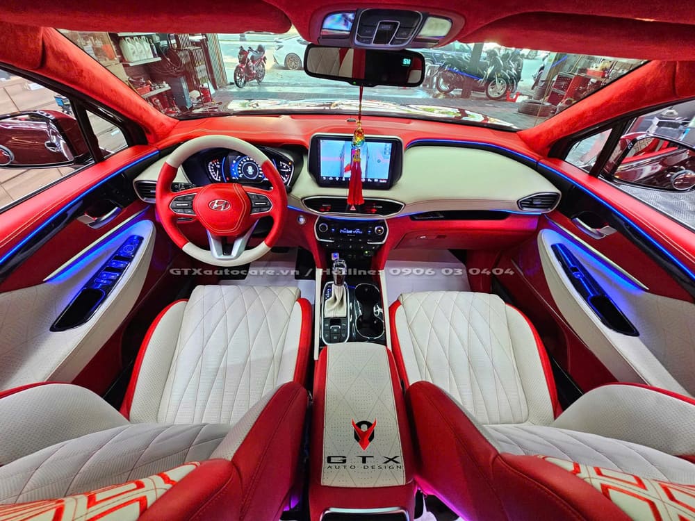 Độ form ghế cho xe Hyundai Santafe