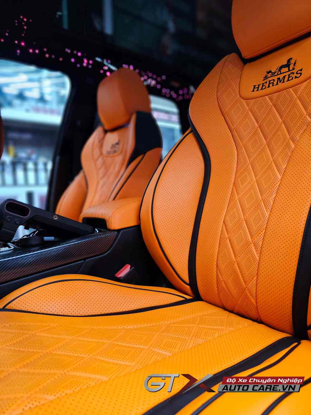 Đổi màu nội thất BMW màu cam Hermes