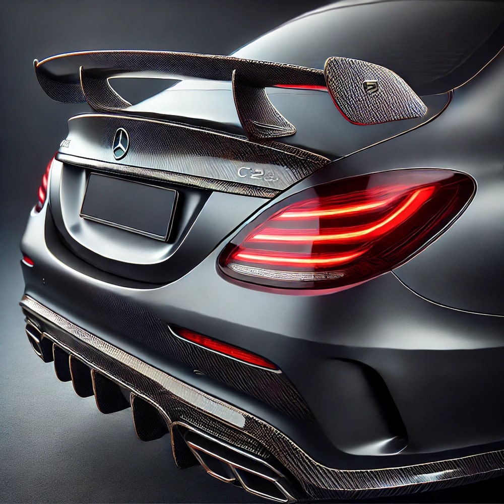 Đuôi cá carbon của Mercedes C200 C250 C300