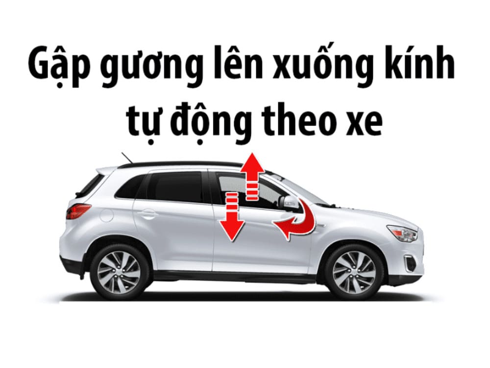 Lên kính, xuống kính tự động khi dừng xe, khóa xe thông qua điều khiển