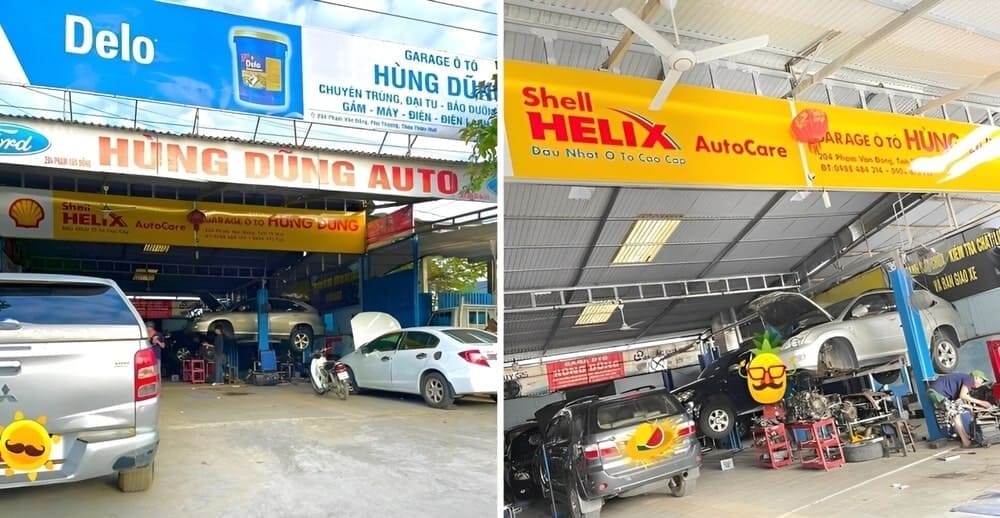 Gara Ô tô Hùng Dũng nổi bật tại Huế