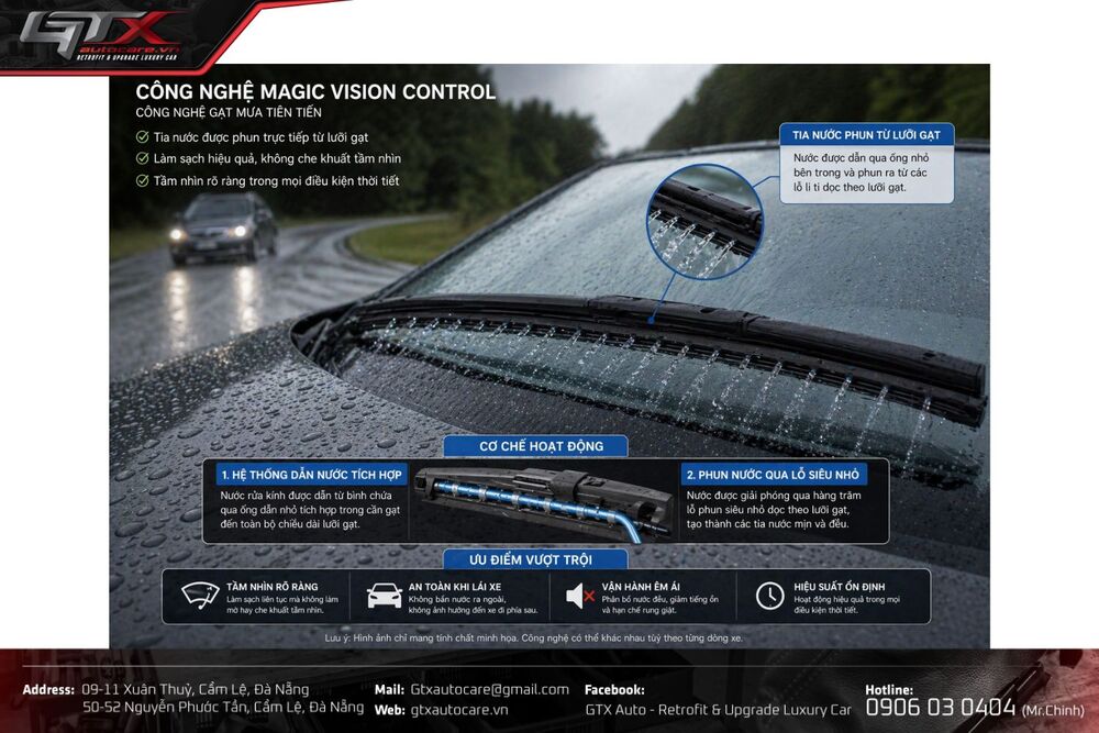 Gạt mưa Magic Vision Control hiện đại và sang trọng