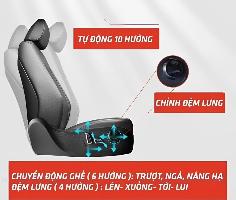 Ghế chỉnh điện cho xe Lexus có 10 hướng