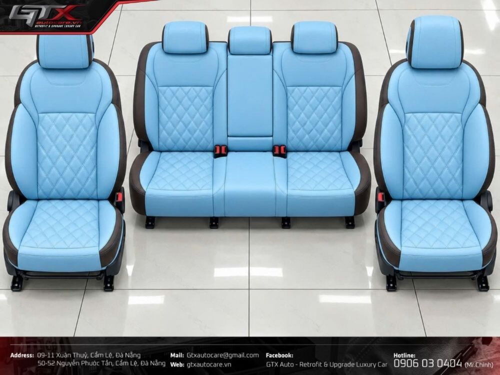 Ghế trước và ghế sau khi nâng cấp nội thất