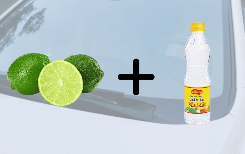 Giảm ố kính ô tô bằng cách dùng chanh và giấm