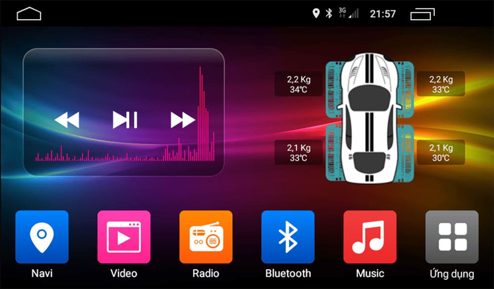 Hướng dẫn khởi động màn hình cảm biến áp suất lốp