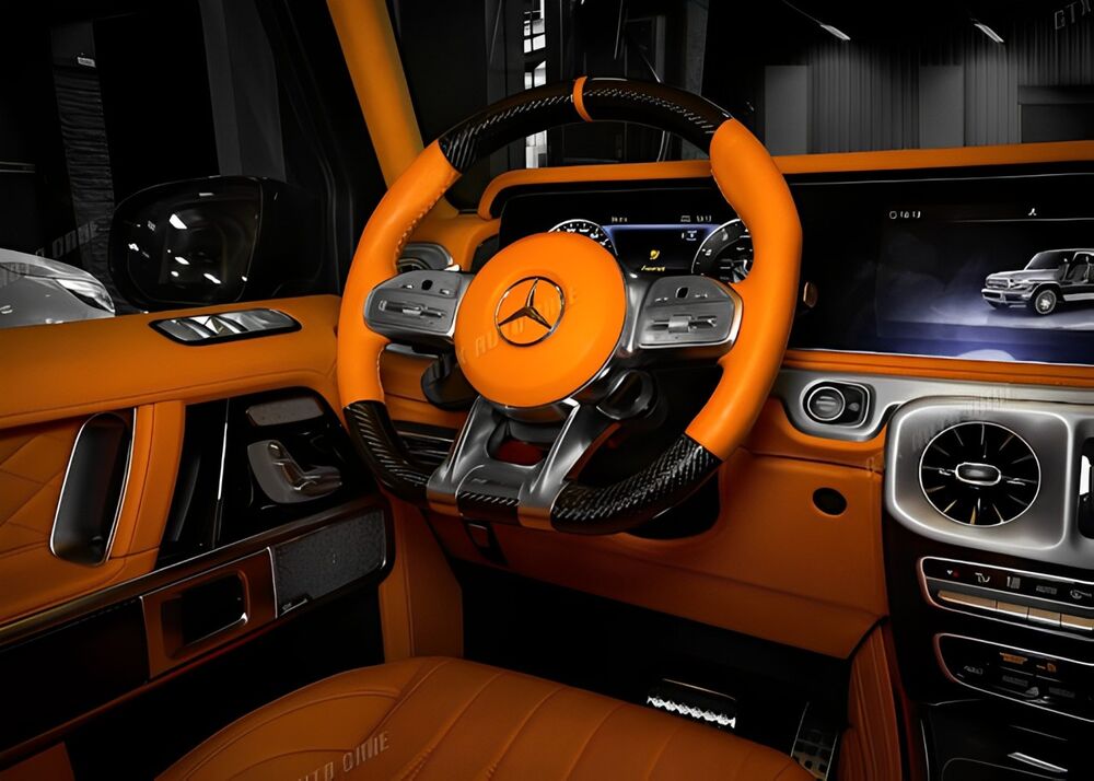 Khâu da vô lăng Mercedes
