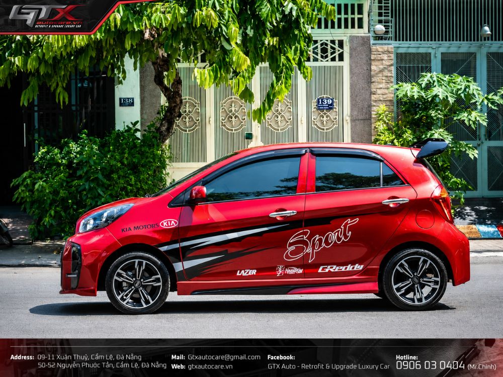  Kia Morning độ body kit phong cách thể thao