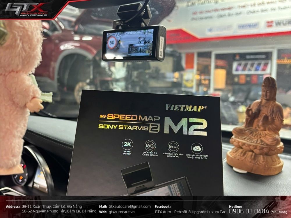 Lắp camera hành trình Vietmap M2