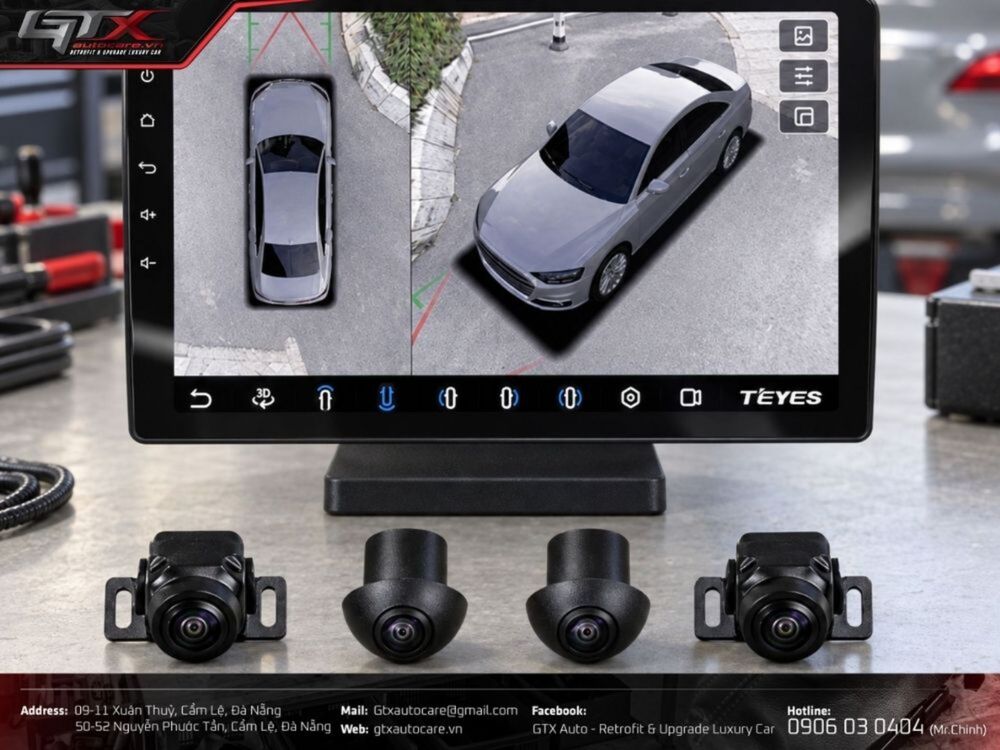 Lắp camera lùi hoặc camera 360 độ VF2