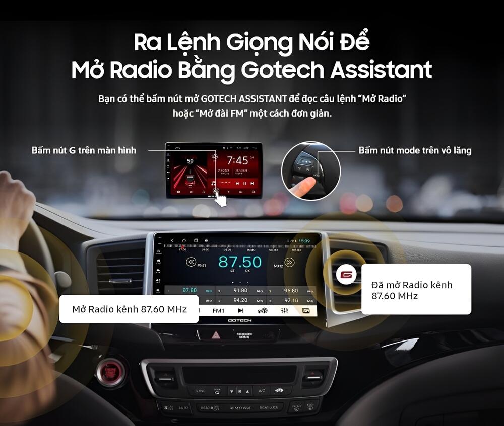Lắp đặt màn hình ô tô điều khiển bằng giọng nói