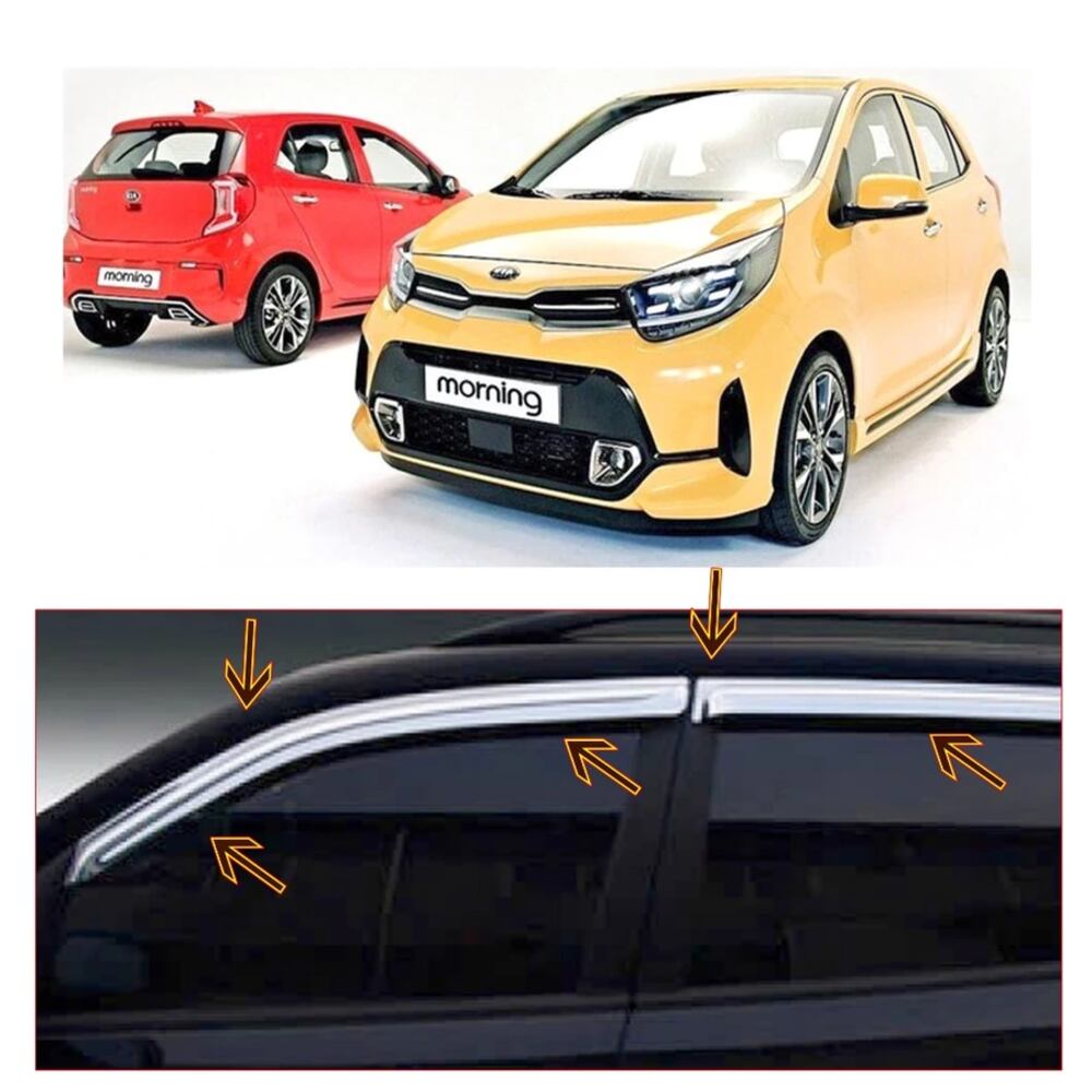 Lắp đặt vè che mưa xe Kia Morning